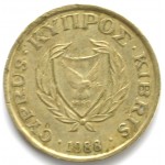 10 центов 1988 Кипр - 10 cents 1988 Cyprus, из оборота