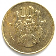 10 центов 1994 Кипр - 10 cents 1994 Cyprus, из оборота