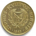 20 центов 1983 Кипр - 20 cents 1983 Cyprus, из оборота