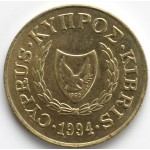 20 центов 1994 Кипр - 20 cents 1994 Cyprus, из оборота