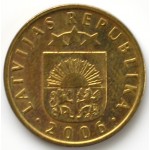 5 сантимов 2006 Латвия - 5 centimes 2006 Latvia, из оборота