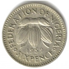 5 пенсов 1959 Нигерия - 5 PENCE 1959 NIGERIA