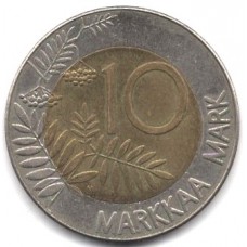 10 марок 1993 Финляндия - 10 markka 1993 Finland