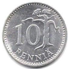 Монета 10 пенни 1985 Финляндия - 10 penny 1985 Finland, из оборота