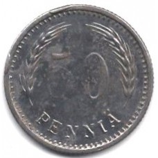 50 пенни 1945 Финляндия - 50 pennia 1945 Finland, из оборота