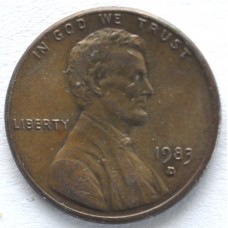 1 цент 1983 США - 1 cent 1983 USA, D