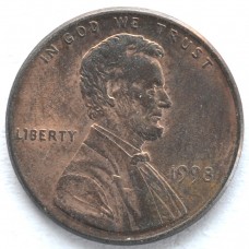 1 цент 1998 США - 1 cent 1998 USA, Без МД