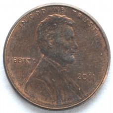 1 цент 2011 США - 1 cent 2011 USA, Без МД