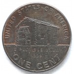 1 цент 2009 США - 1 cent 2009 USA, D