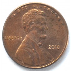 1 цент 2010 США - 1 cent 2010 USA, Без МД