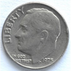 1 дайм (10 центов) 1975 США - 1 dime (10 cents) 1975 USA, Без МД