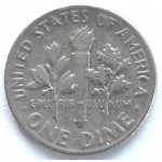 1 дайм (10 центов) 1975 США - 1 dime (10 cents) 1975 USA, Без МД