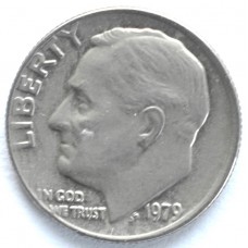 1 дайм (10 центов) 1979 США - 1 dime (10 cents) 1979 USA, Без МД