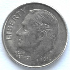 1 дайм (10 центов) 2015 США - 1 dime (10 cents) 2015 USA, P