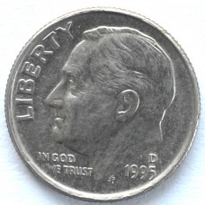 1 дайм (10 центов) 1995 США - 1 dime (10 cents) 1995 USA, D