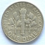 1 дайм (10 центов) 1964 США - 1 dime (10 cents) 1964 USA, Без МД