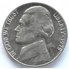 5 центов 1975 США - 5 cents 1975 USA, Без МД