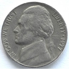 5 центов 1977 США - 5 cents 1977 USA, Без МД