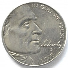 5 центов 2005 США - 5 cents 2005 USA, D