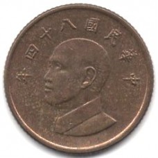 1 доллар 1995 Тайвань - 1 dollar 1995 Taiwan, из оборота