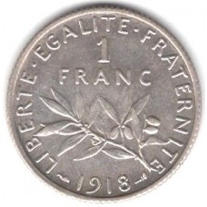 1 франк 1918 Франция - 1 franc 1918 France, из оборота