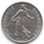 ½ франка 2000 Франция - ½ franc 2000 France, из оборота