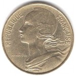 10 сантимов 1978 Франция - 10 centimes 1978 France, из оборота