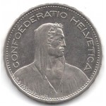 1 франков 1999 Швейцария - 5 francs 1999 Switzerland