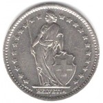 1 франк 1974 Швейцария - 1 francs 1974 Switzerland, из оборота