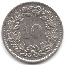 10 раппенов 1978 Швейцария - 10 rappenes 1978 Switzerland, из оборота