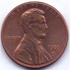 1 цент 1985 США - 1 cent 1985 USA, D