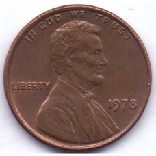 1 цент 1978 США - 1 cent 1978 USA, Без МД