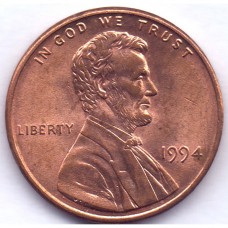 1 цент 1994 США - 1 cent 1994 USA, Без МД