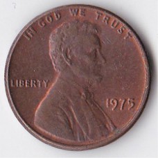 1 цент 1975 США - 1 cent 1975 USA, Без МД