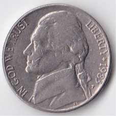 5 центов 1983 США - 5 cents 1983 USA, P