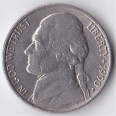 5 центов 1990 США - 5 cents 1990 USA, P