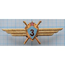 Нагрудный знак Авиация, Военный летчик 3 класс, Тяжелый, Гайка