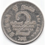 2 рупии 2011 Шри-Ланка - 2 rupees 2011 Sri Lanka, 60 лет Воздушным войскам Шри-Ланки