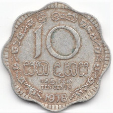 10 центов 1978 Цейлон - 10 cents 1978 Ceylon