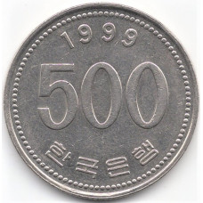 500 вон 1999 Южная Корея - 500 won 1999 South Korea, из оборота