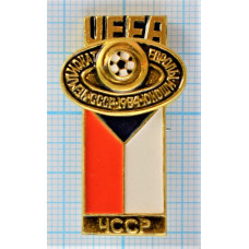 Значок Чемпионат Европы по футболу среди юношей СССР 1984 год, ЧССР