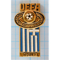 Значок Чемпионат Европы по футболу среди юношей СССР 1984 год - Греция