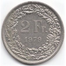 2 франка 1979 Швейцария - 2 francs 1979 Switzerland