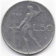 50 лир 1964 Италия - 50 lire 1964 Italy