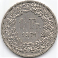 1 франк 1971 Швейцария - 1 francs 1971 Switzerland