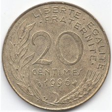 20 сантимов 1996 Франция - 20 centimes 1996 France