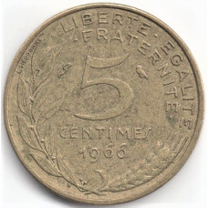 5 сантимов 1966 Франция - 5 centimes 1966 France