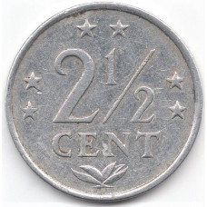 Монета 2 1/2 центов 1982 Нидерландские Антильские острова - 2 1/2 cent 1982 Netherlands Antilles