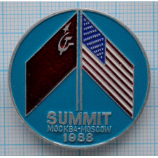 Значок Саммит СССР-США, 1988 год