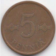 5 пенни 1965 Финляндия - 5 pennia 1965 Finland